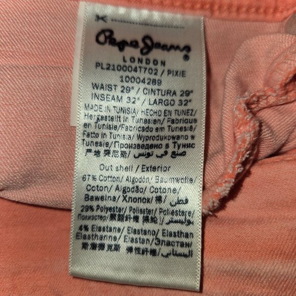 Pepe Jeans Ladies  Pixie Skinny regular waist slim leg washed size 29 - Picture 8 of 12